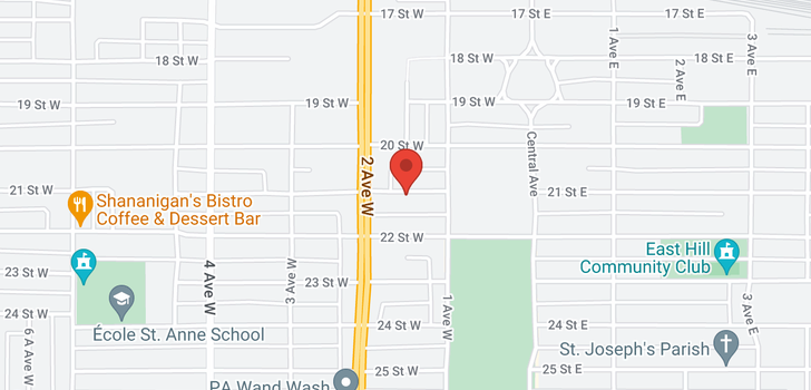 map of 153 21st ST W